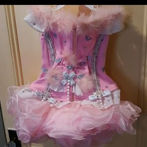 Size 2 to 4 custom-made pink cupcake pageant dress
